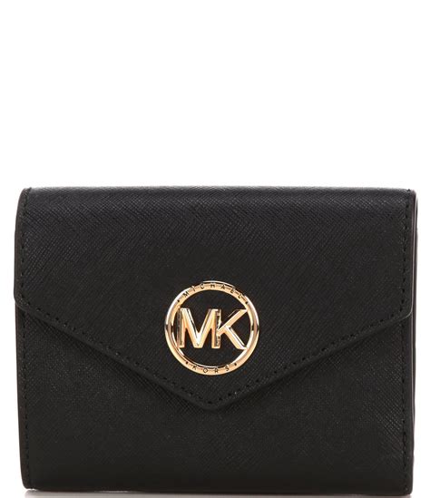 michael michael kors large logo and leather envelope wallet|Michael Kors Wallet men offer.